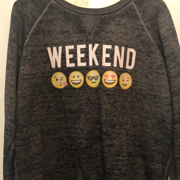 Freeze Tops - Womens GiRLS FLEECE "WEEKEND" SWEATSHIRT XL NEW Freeze Tops - Womens GiRLS FLEECE "WEEKEND" SWEATSHIRT XL NEW